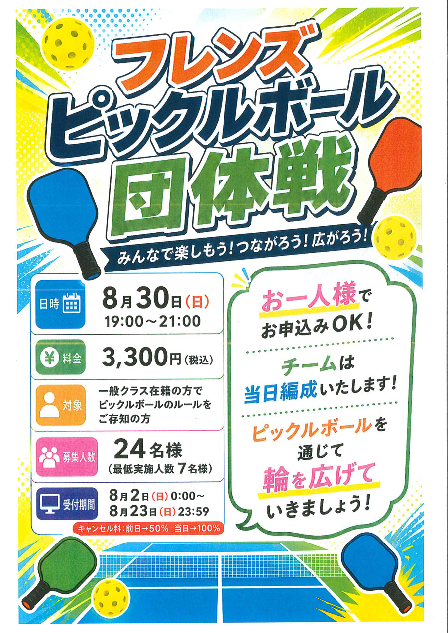 フレンズピックルボール団体戦